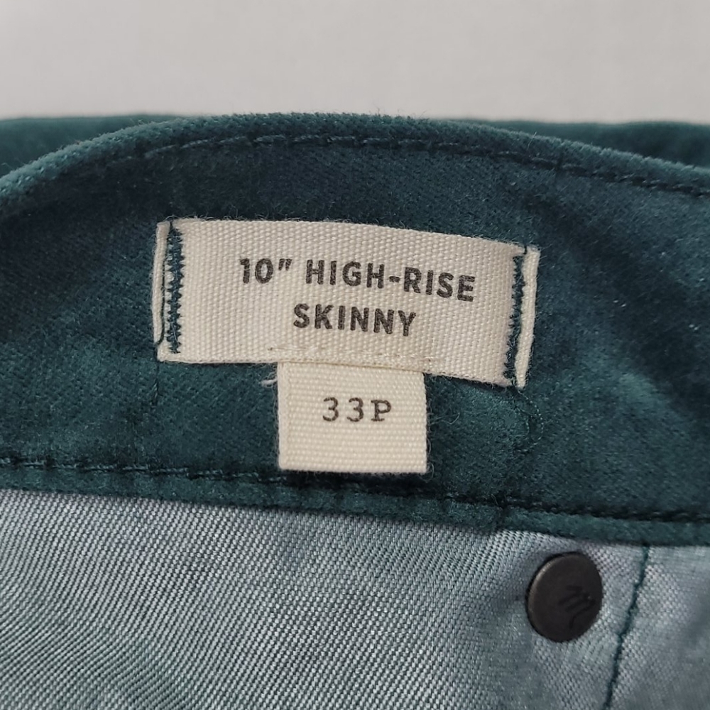 Madewell high rise skinny stretch velvet pants - Picture 5 of 8